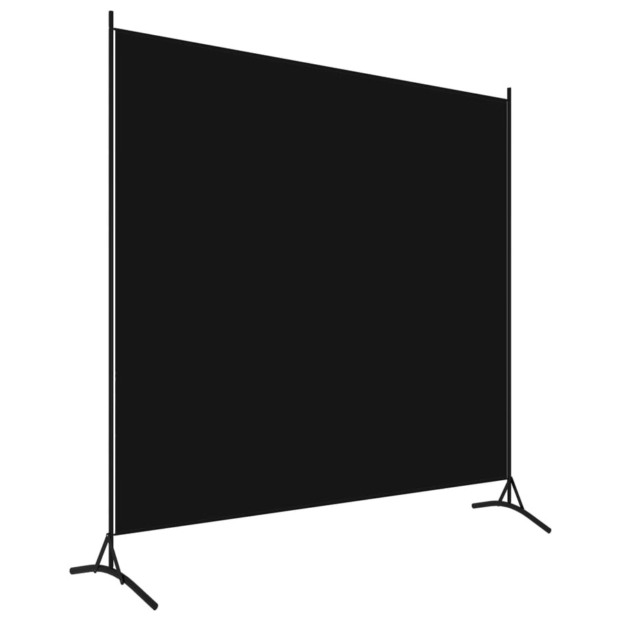 Kamerscherm met 1 paneel 175x180 cm zwart 175 x 180 cm Zwart