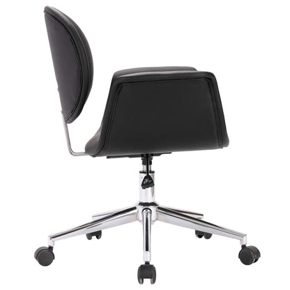 Eetkamerstoelen draaibaar 2 st kunstleer zwart