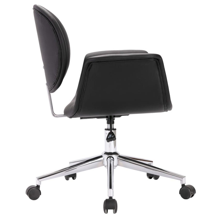 Eetkamerstoelen draaibaar 2 st kunstleer zwart