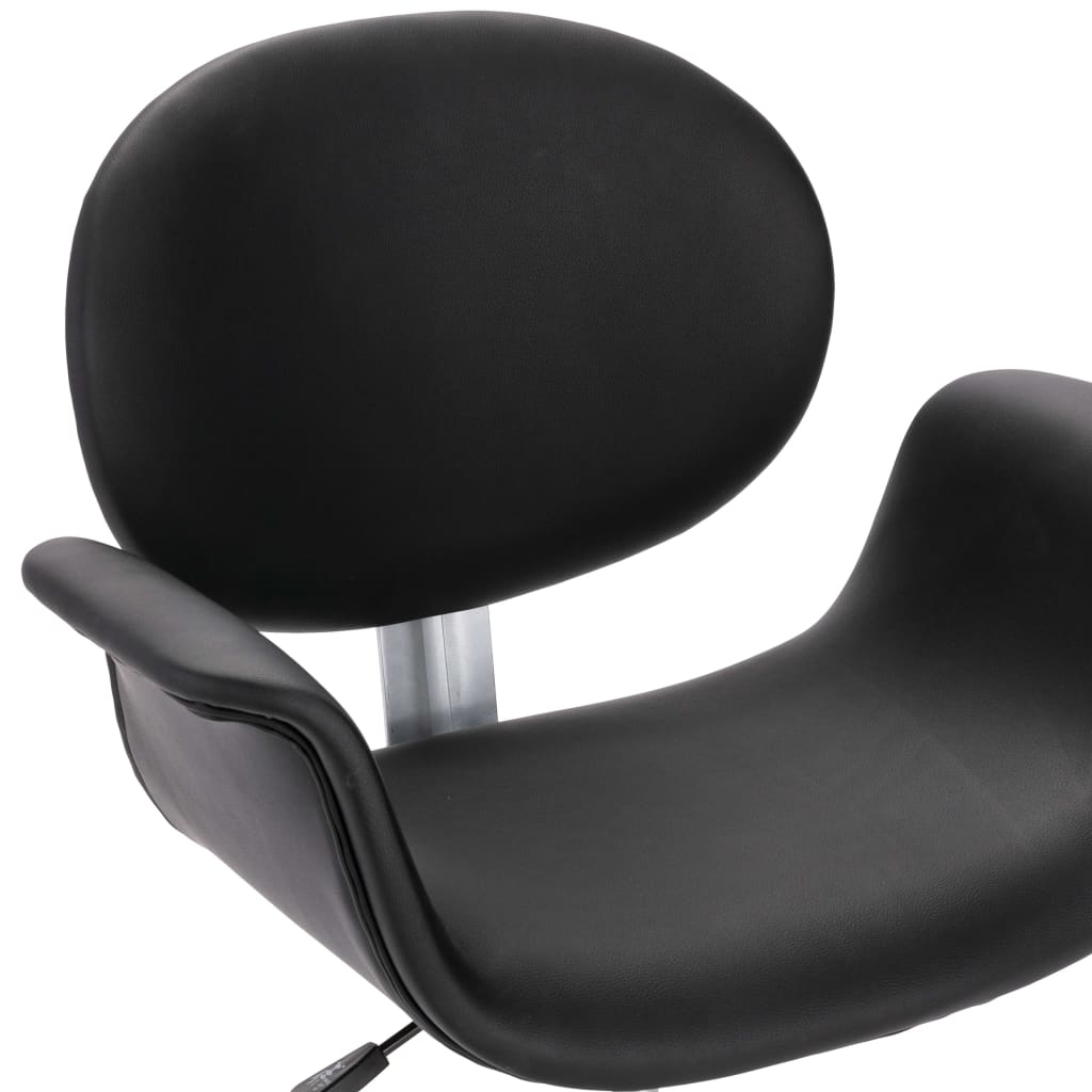 Eetkamerstoelen draaibaar 2 st kunstleer zwart