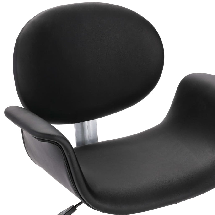 Eetkamerstoelen draaibaar 2 st kunstleer zwart