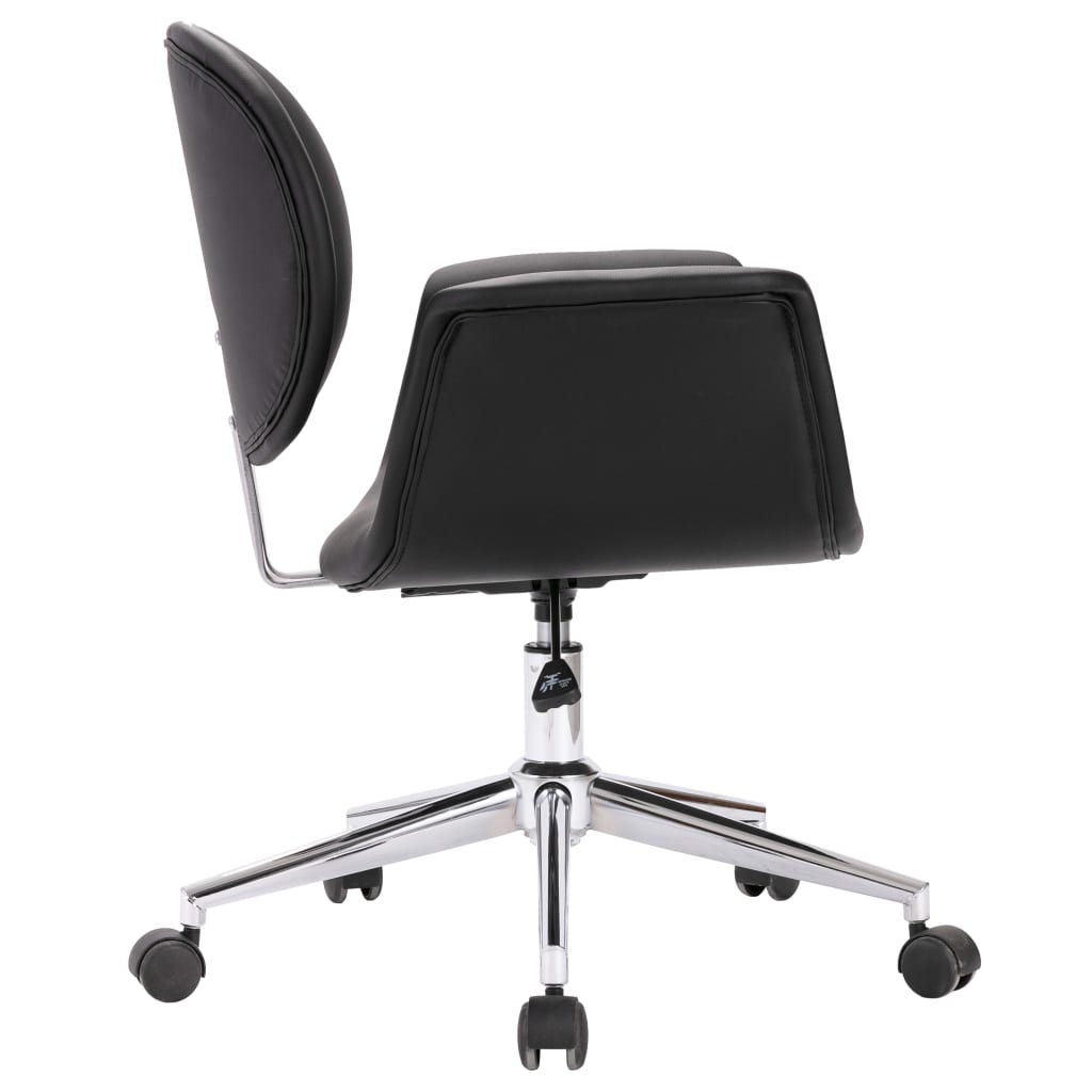 Eetkamerstoelen draaibaar 4 st kunstleer zwart