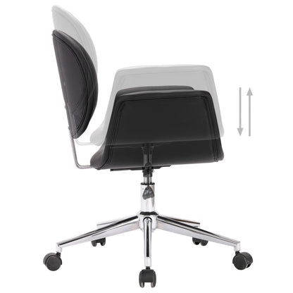 Eetkamerstoelen draaibaar 4 st kunstleer zwart