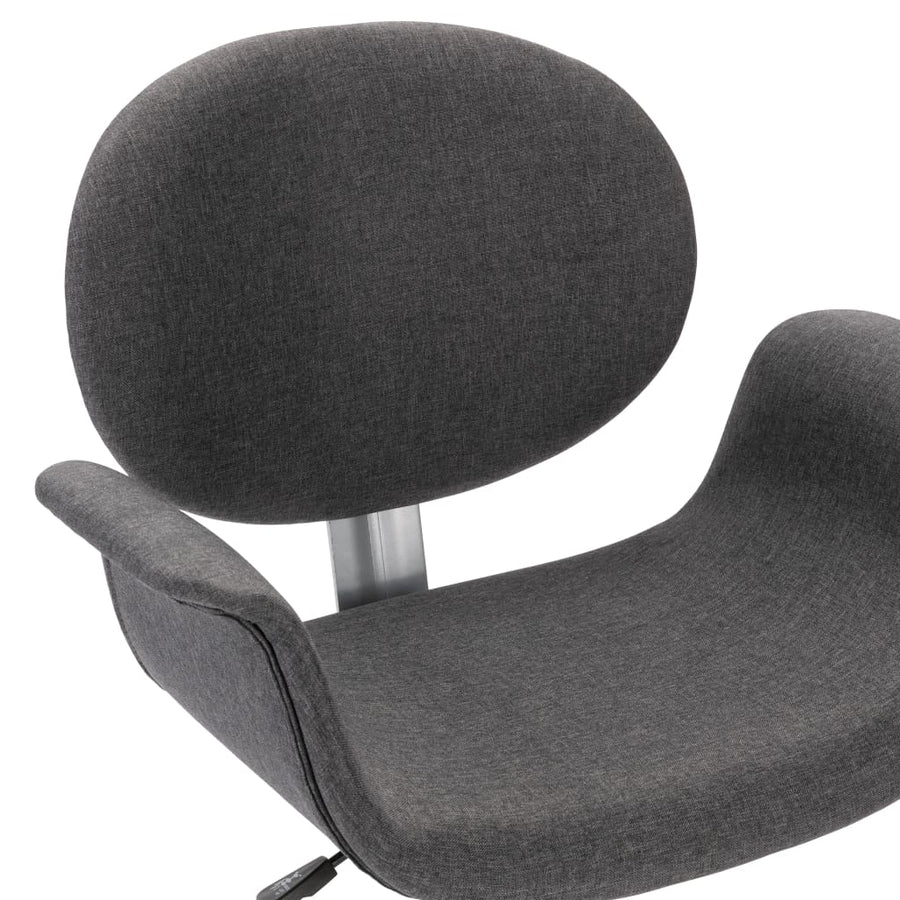 Eetkamerstoelen Draaibaar Stof Grijs 2 Donkergrijs
