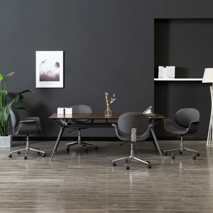 Eetkamerstoelen 4 St Draaibaar Stof Grijs