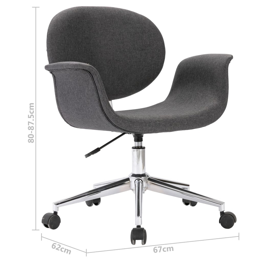 Eetkamerstoelen Draaibaar Stof Grijs 6 Donkergrijs