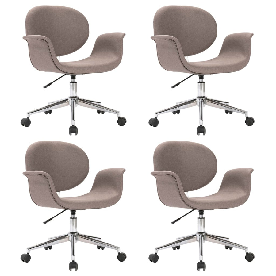 Eetkamerstoelen Draaibaar Stof 4 Taupe