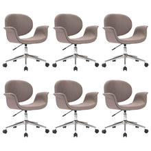Eetkamerstoelen Draaibaar Stof 6 Taupe