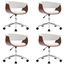 Eetkamerstoelen Draaibaar Kunstleer 4 Wit