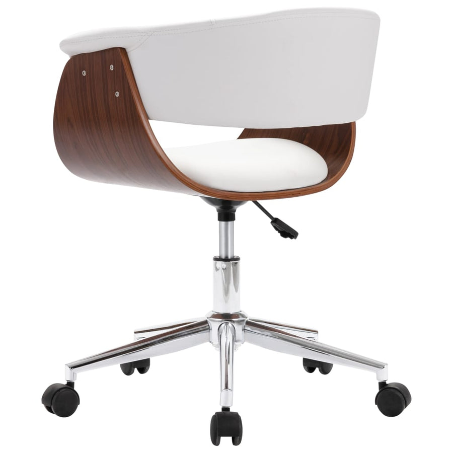 Eetkamerstoelen Draaibaar Kunstleer 4 Wit