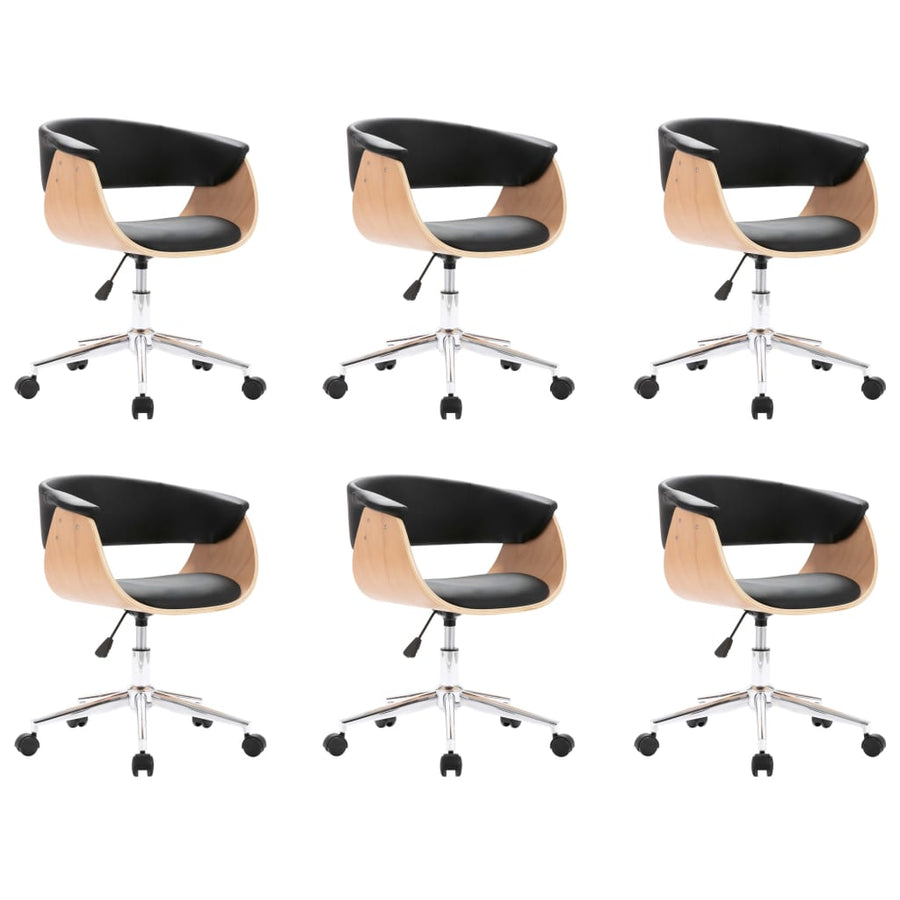 Eetkamerstoelen Draaibaar Kunstleer 6
