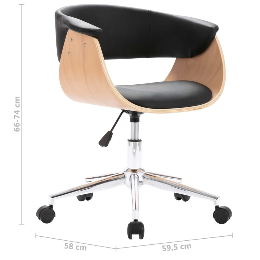 Eetkamerstoelen Draaibaar Kunstleer 6