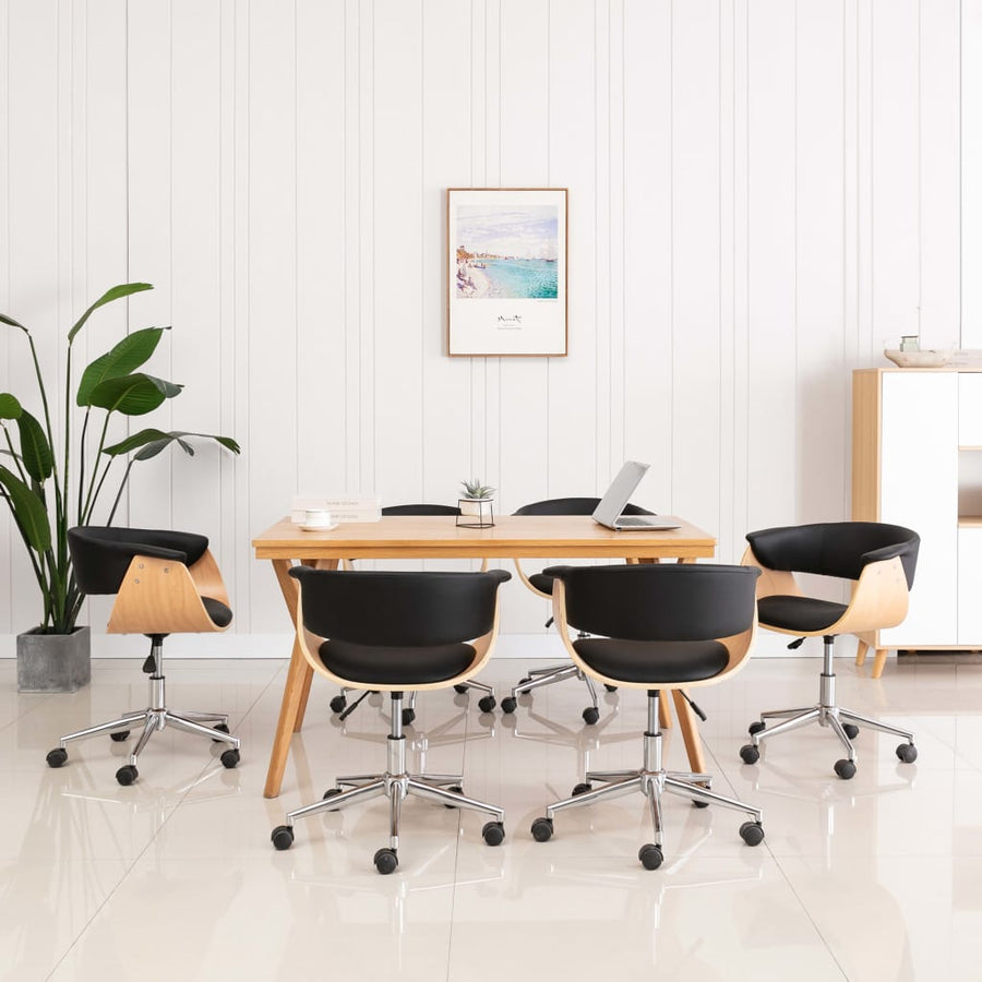 Eetkamerstoelen Draaibaar Kunstleer 6