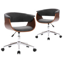 Eetkamerstoelen Draaibaar Stof 2 Grijs