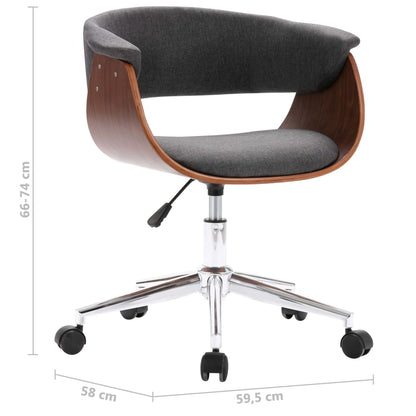 Eetkamerstoelen Draaibaar Stof 4 Grijs