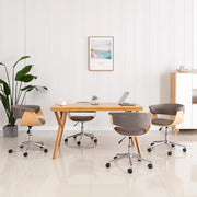 Eetkamerstoelen 4 stuks draaibaar stof taupe