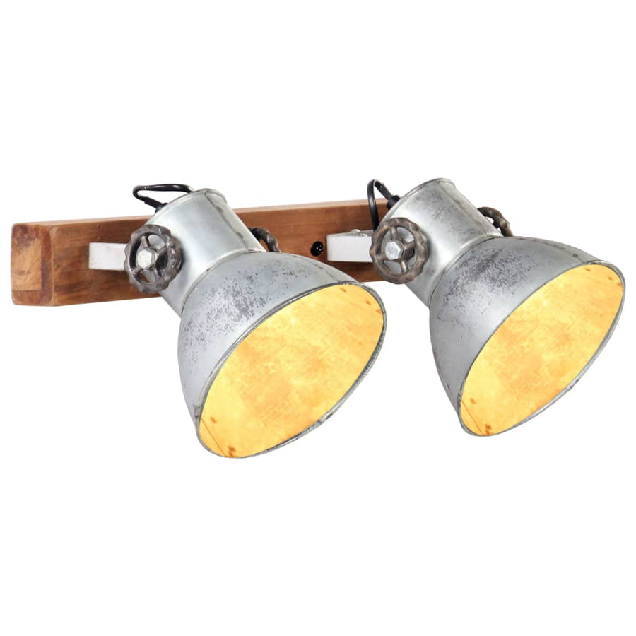 Wandlamp Industrieel E27 45X25 Cm Kleurig 1 2 op een rij Zilver