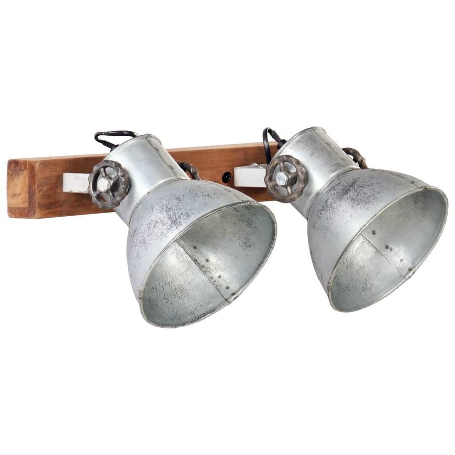 Wandlamp Industrieel E27 45X25 Cm Kleurig 1 2 op een rij Zilver