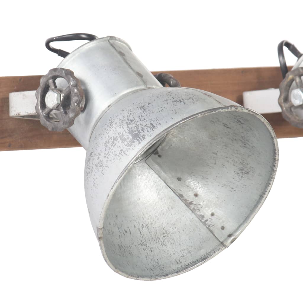 Wandlamp Industrieel E27 45X25 Cm Kleurig 1 2 op een rij Zilver