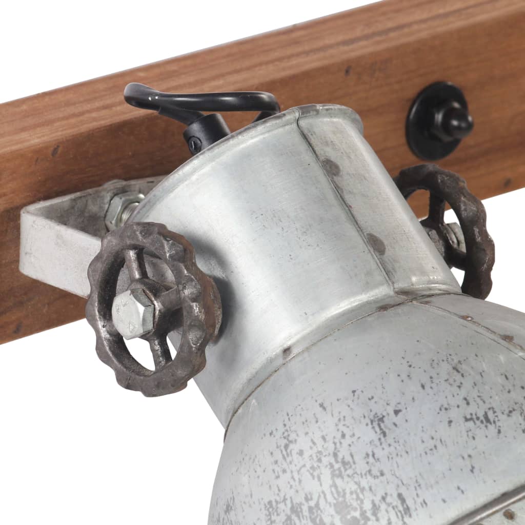 Wandlamp Industrieel E27 45X25 Cm Kleurig 1 2 op een rij Zilver