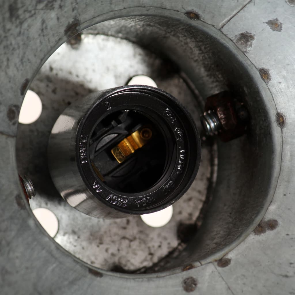 Wand-/plafondlampen industrieel 2 st E27 20x25 cm zilverkleurig 2 x enkele lamp Zilver