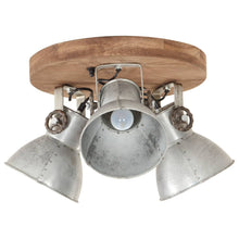 Plafondlamp Industrieel 25 W E27 42X27 Cm Kleurig Rond - 3 lampenkappen 1 Zilver