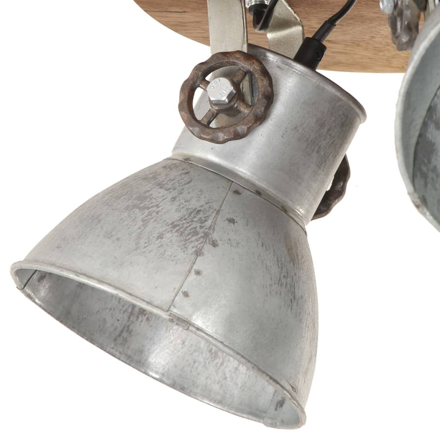 Plafondlamp Industrieel 25 W E27 42X27 Cm Kleurig Rond - 3 lampenkappen 1 Zilver