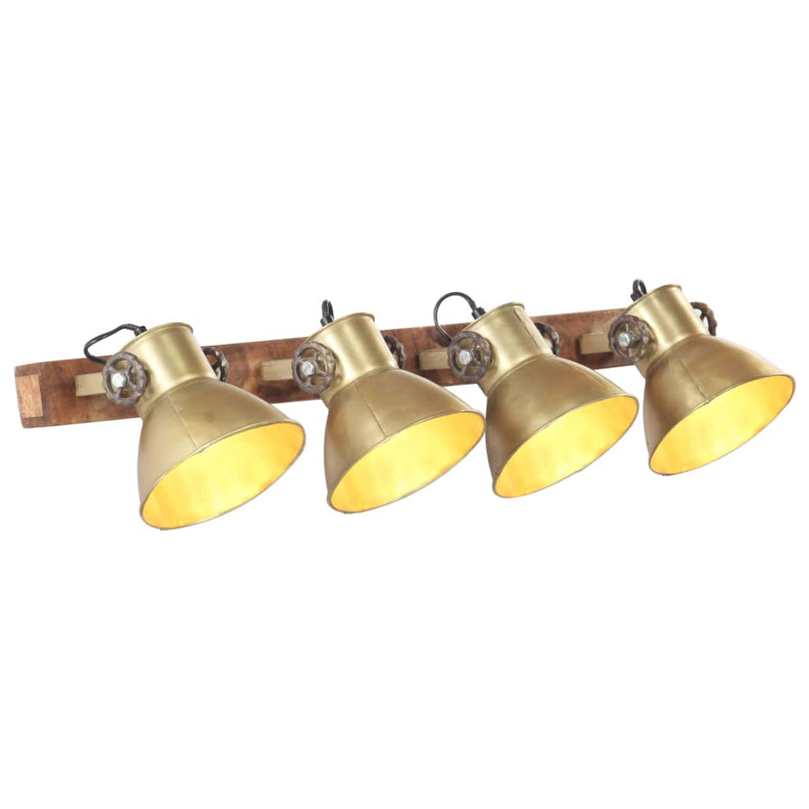 Wandlamp Industrieel E27 90X25 Cm Messingkleurig Koper 4 op een rij