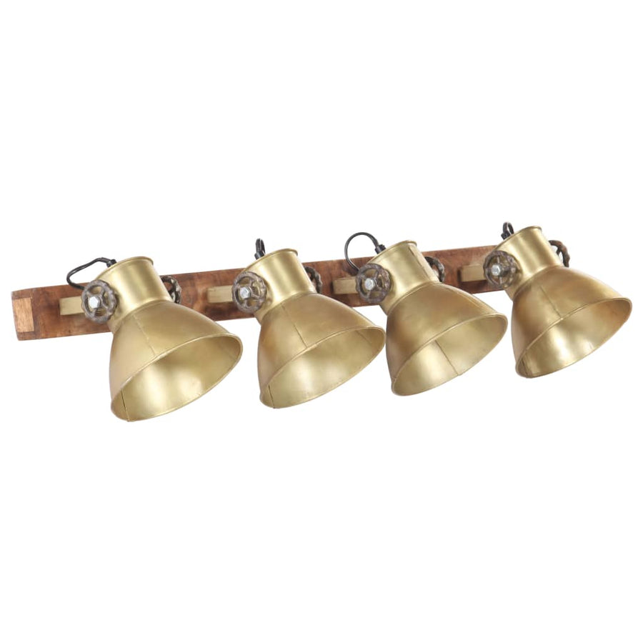 Wandlamp Industrieel E27 90X25 Cm Messingkleurig Koper 4 op een rij