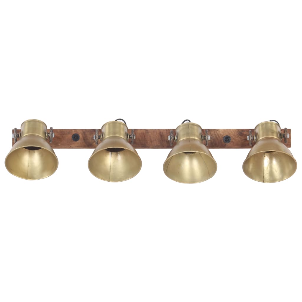 Wandlamp Industrieel E27 90X25 Cm Messingkleurig Koper 4 op een rij