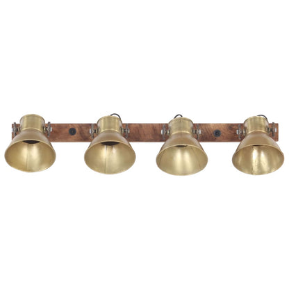 Wandlamp Industrieel E27 90X25 Cm Messingkleurig Koper 4 op een rij