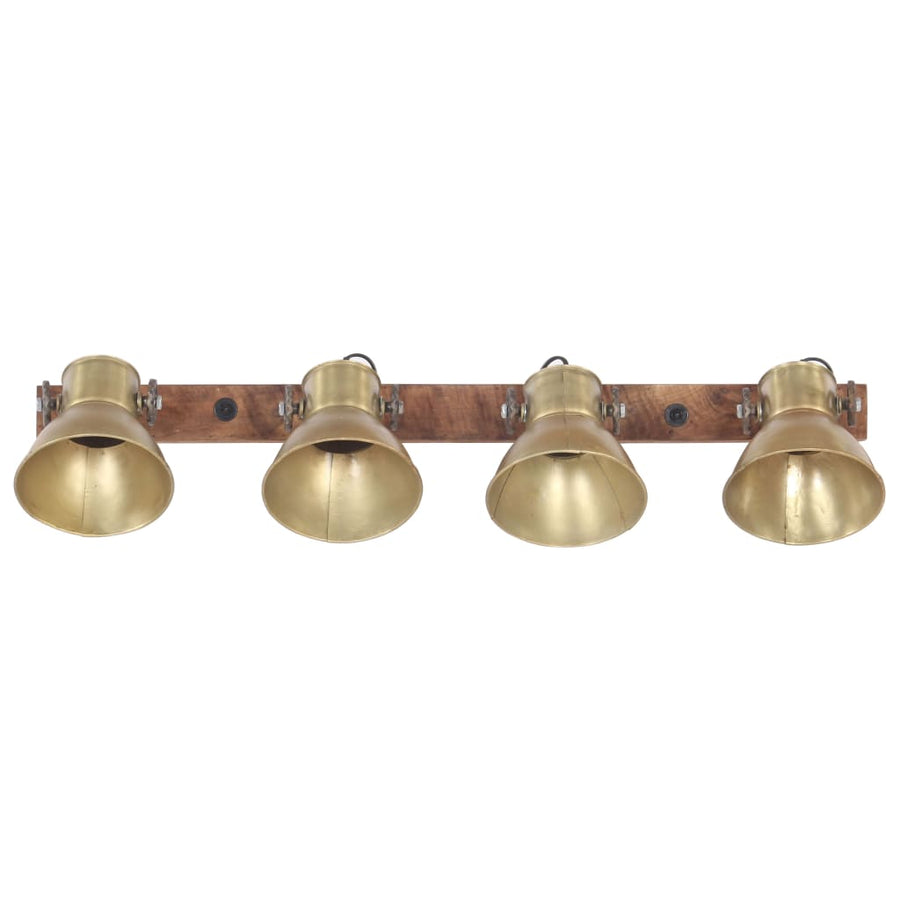 Wandlamp Industrieel E27 90X25 Cm Messingkleurig Koper 4 op een rij