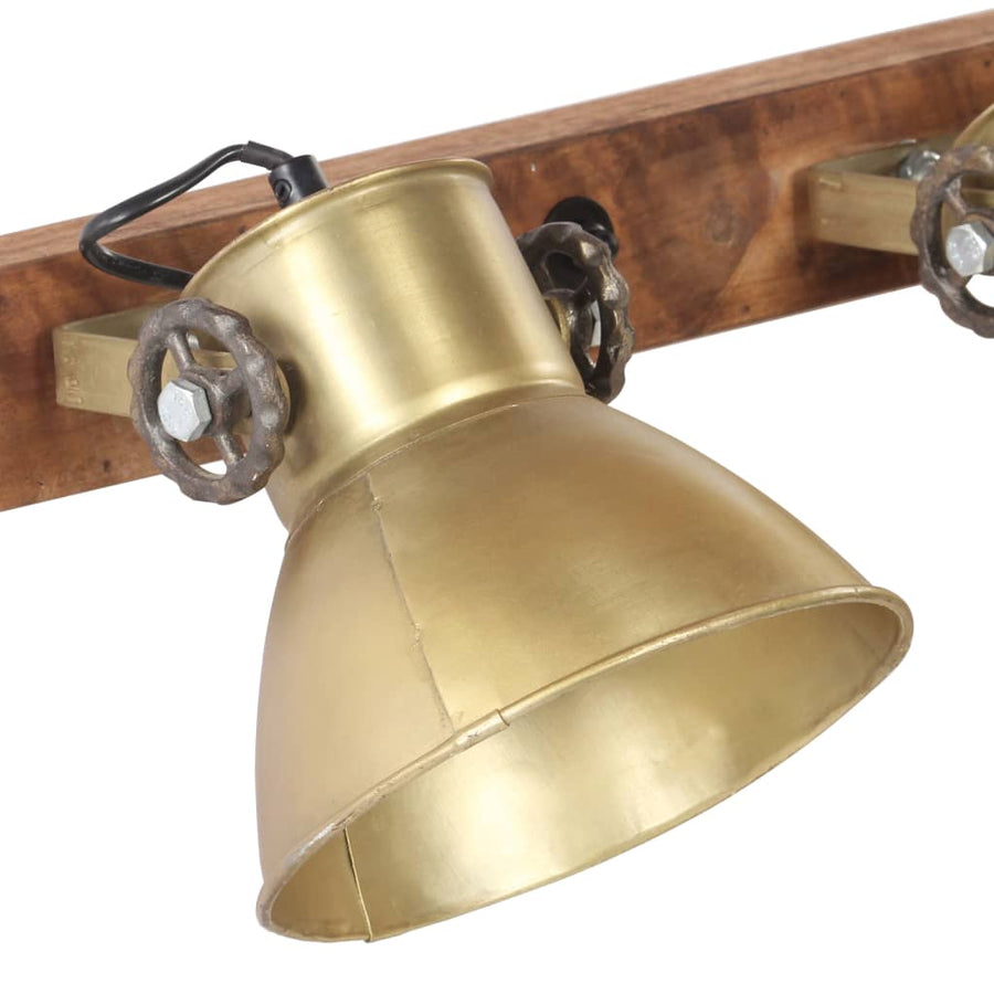 Wandlamp Industrieel E27 90X25 Cm Messingkleurig Koper 4 op een rij