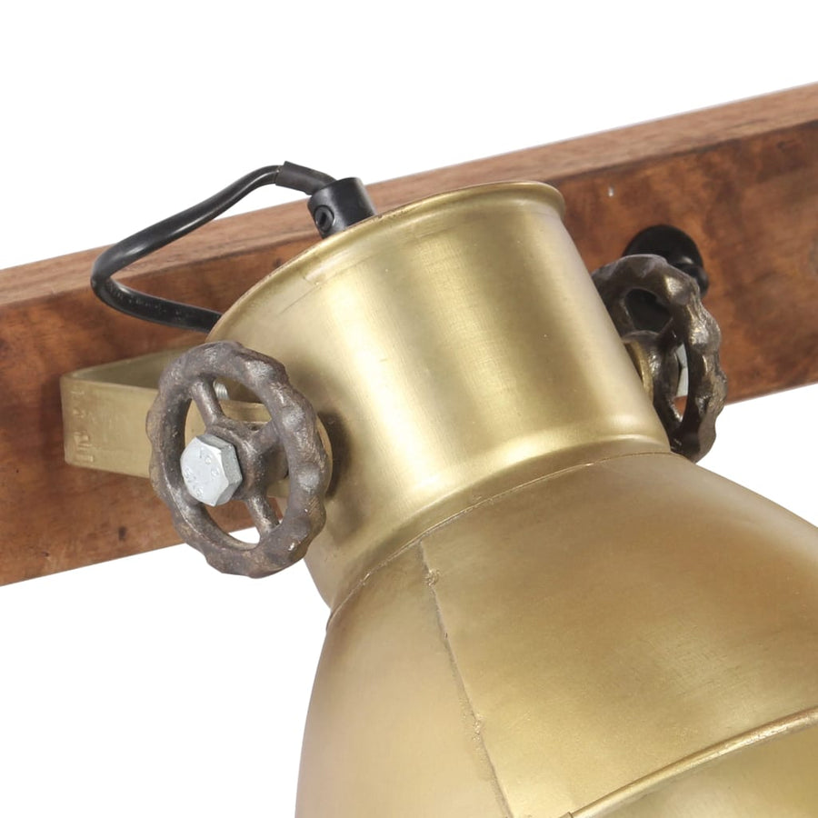 Wandlamp Industrieel E27 90X25 Cm Messingkleurig Koper 4 op een rij