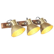 Wandlamp industrieel 65x25 cm messing mangohout