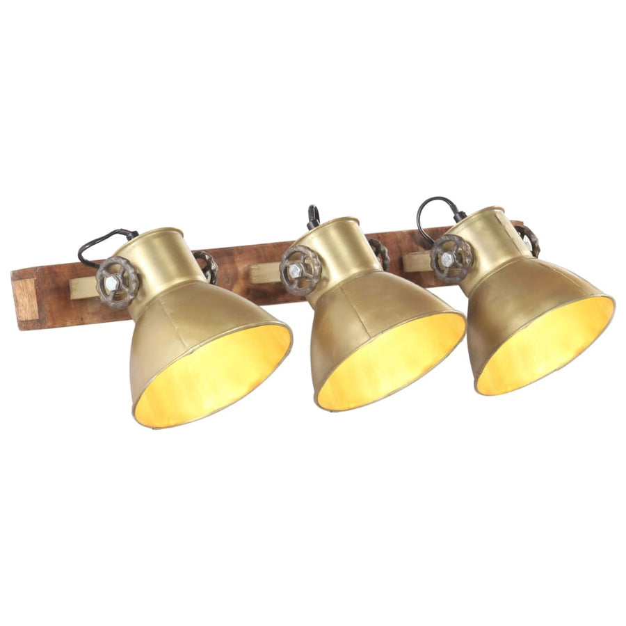 Wandlamp Industrieel E27 65X25 Cm Messingkleurig Koper 3 op een rij