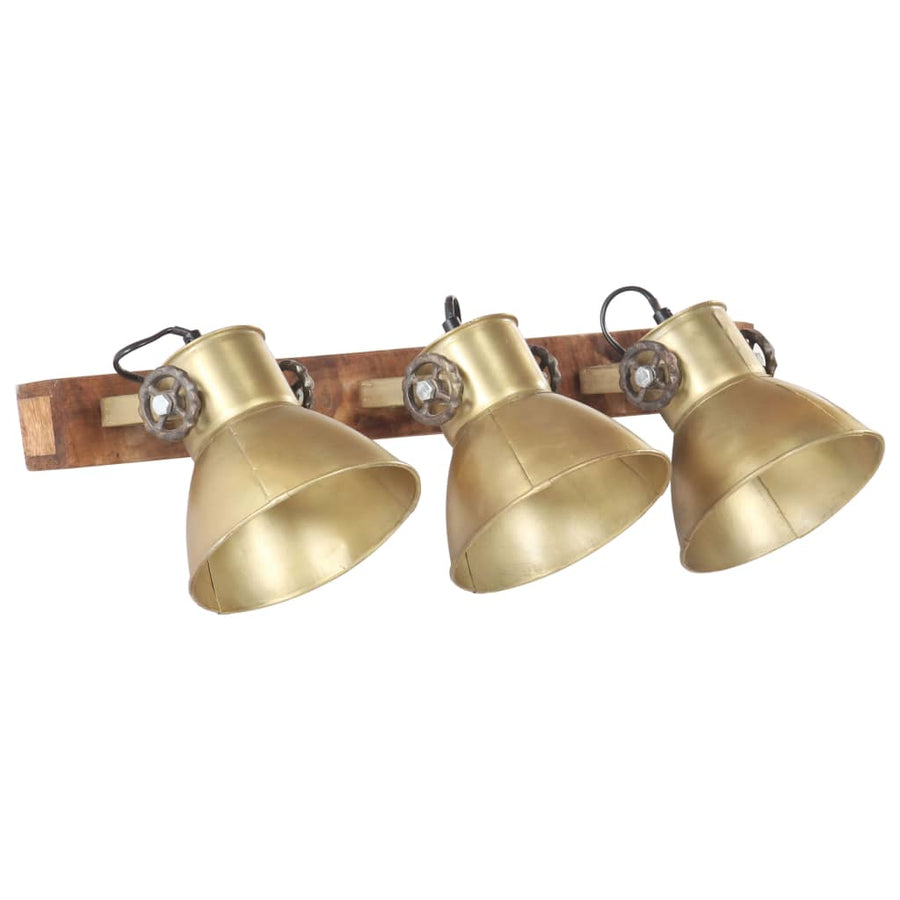 Wandlamp Industrieel E27 65X25 Cm Messingkleurig Koper 3 op een rij