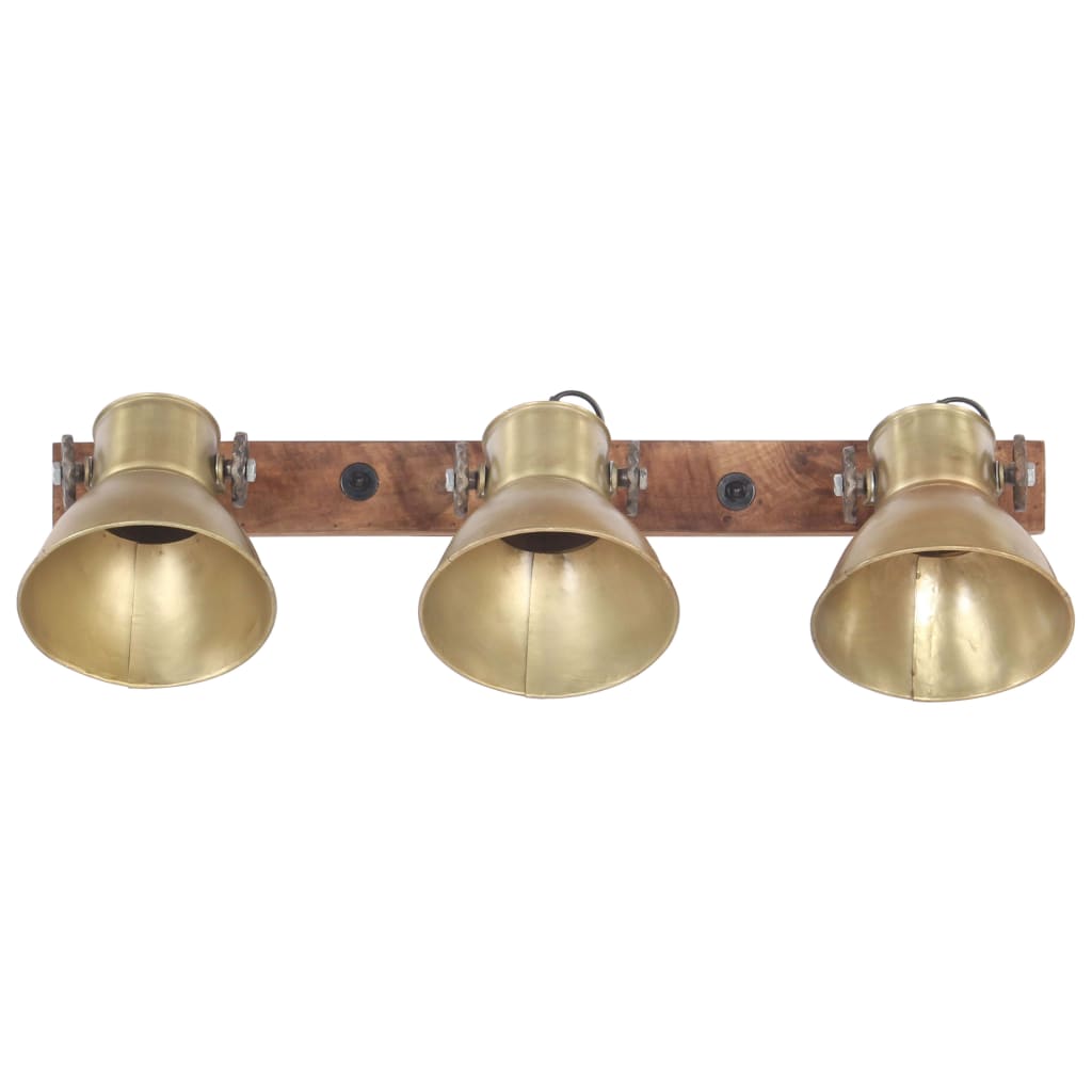 Wandlamp Industrieel E27 65X25 Cm Messingkleurig Koper 3 op een rij