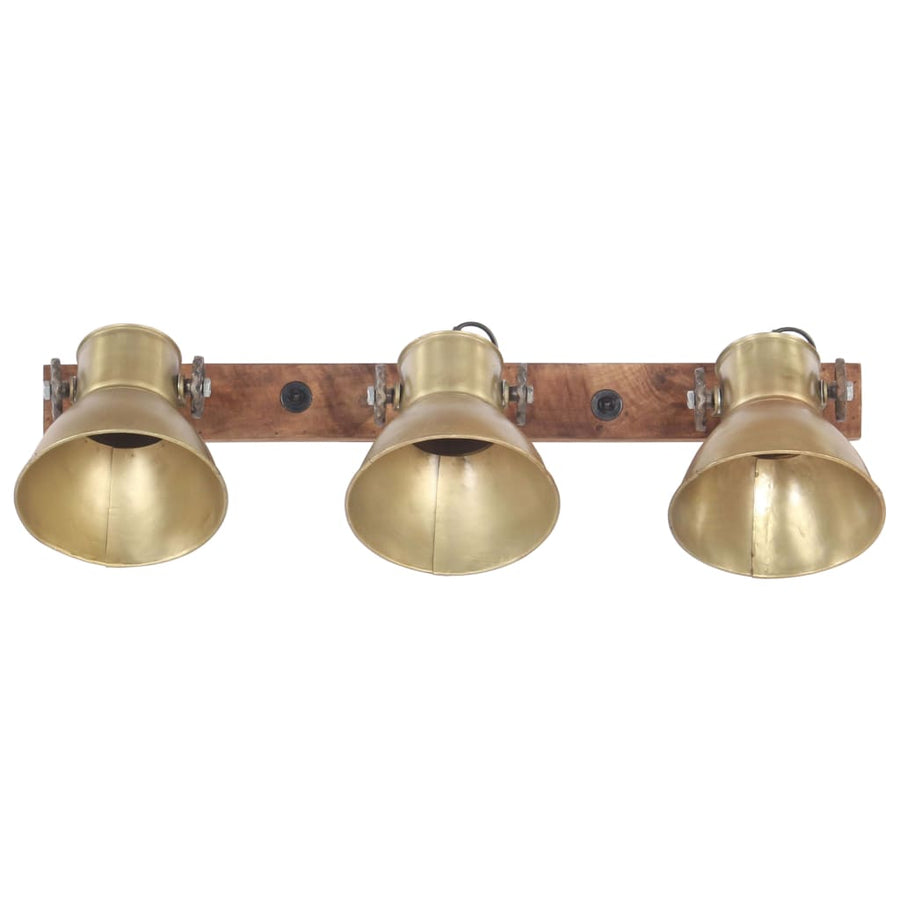 Wandlamp Industrieel E27 65X25 Cm Messingkleurig Koper 3 op een rij