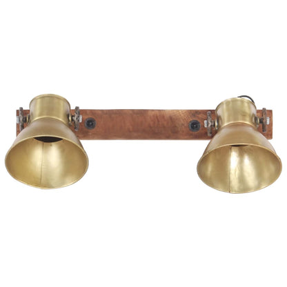 Wandlamp industrieel E27 45x25 cm messingkleurig 2 op een rij 1 Koper