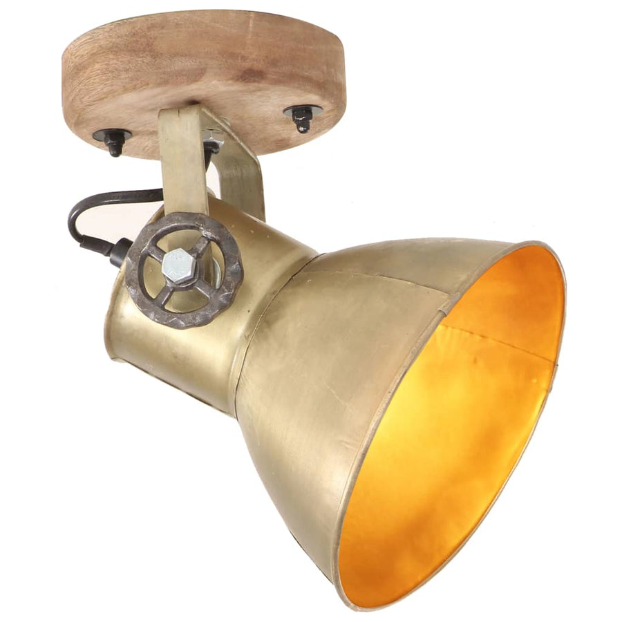 Wand-/Plafondlampen Industrieel 2 St E27 20X25 Cm Messingkleur 2 x enkele lamp Koper