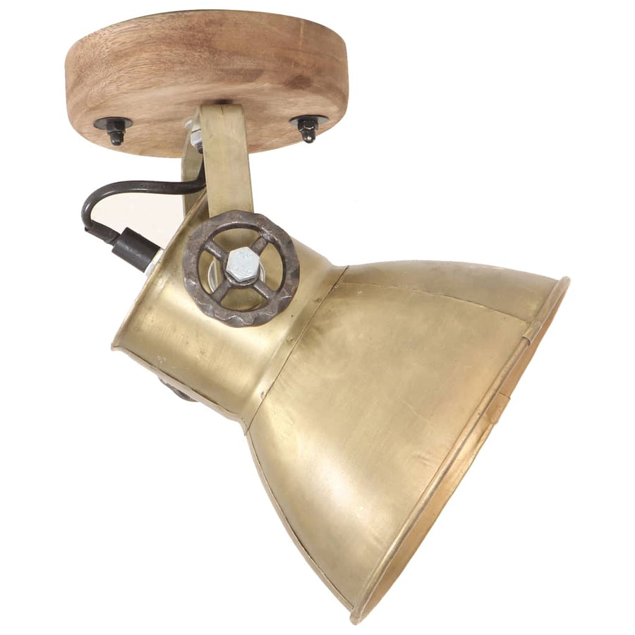 Wand-/Plafondlampen Industrieel 2 St E27 20X25 Cm Messingkleur 2 x enkele lamp Koper