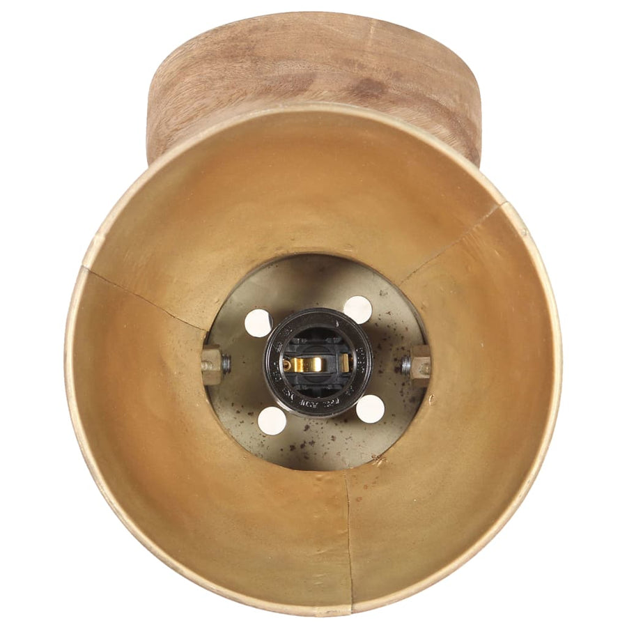 Wand-/Plafondlampen Industrieel 2 St E27 20X25 Cm Messingkleur 2 x enkele lamp Koper