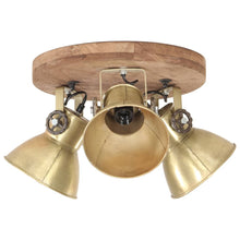 Plafondlamp Industrieel 25 W E27 42X27 Cm Messingkleurig Rond - 3 lampenkappen 1 Koper