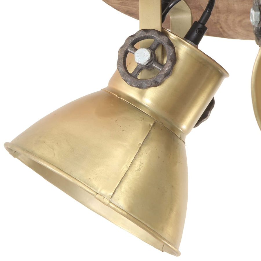 Plafondlamp Industrieel 25 W E27 42X27 Cm Messingkleurig Rond - 3 lampenkappen 1 Koper