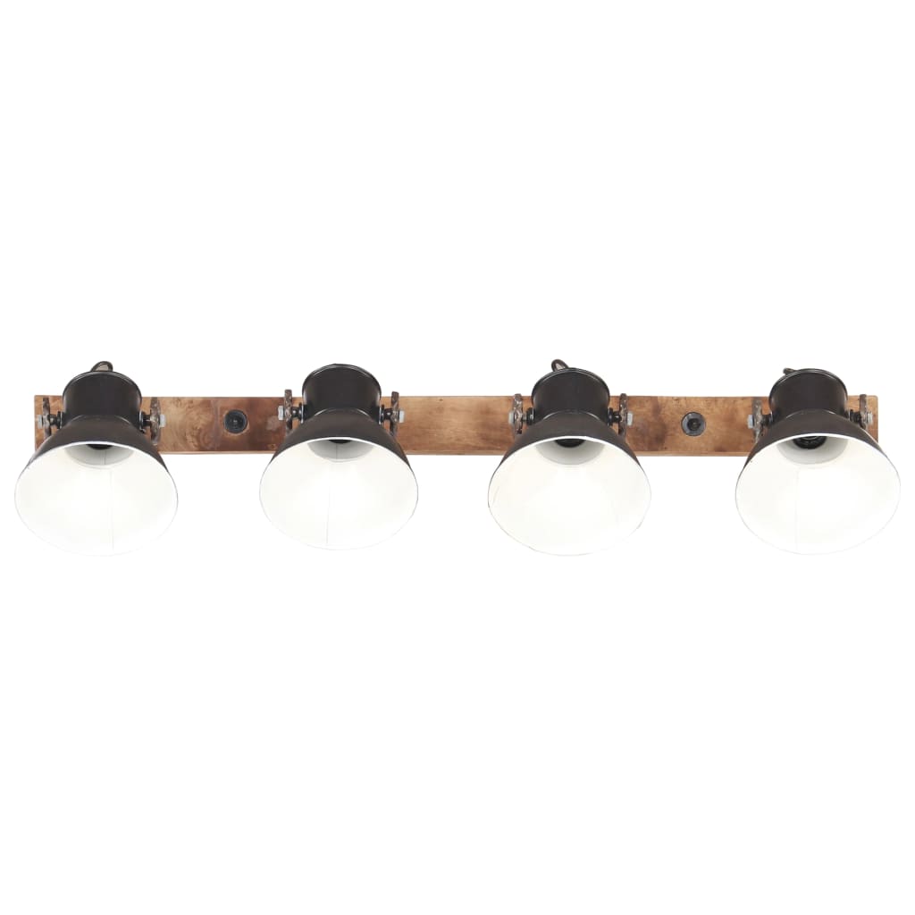 Wandlamp Industrieel E27 90X25 Cm Zwart 4 op een rij