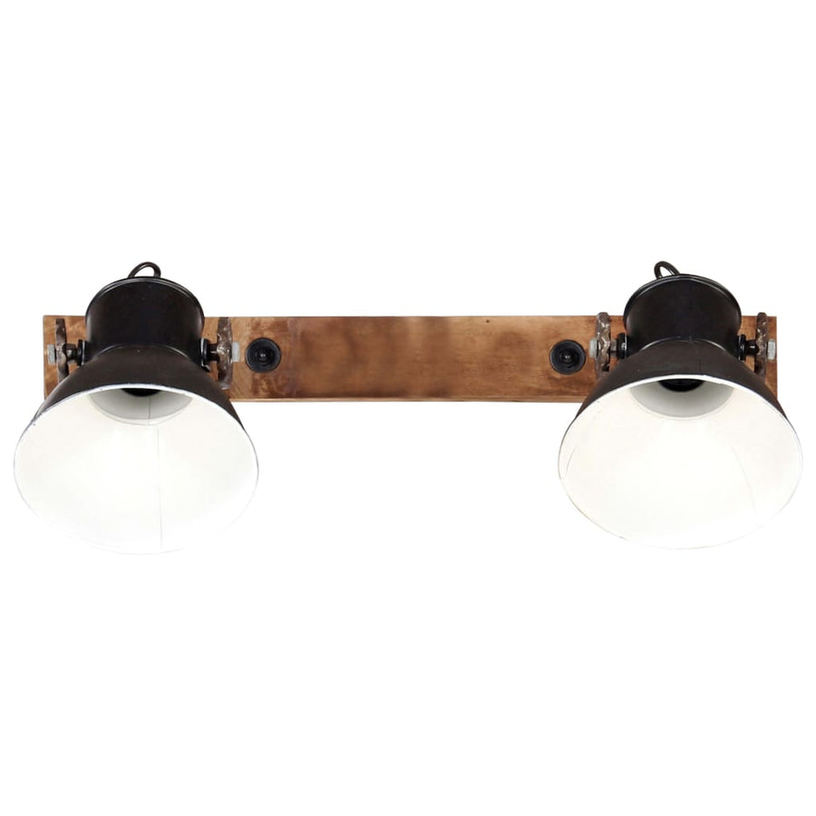 Wandlamp Industrieel E27 45X25 Cm 2 op een rij Zwart
