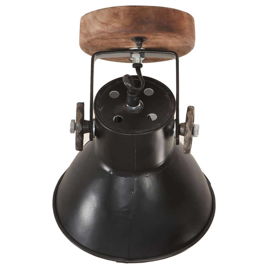 Wand-/plafondlampen industrieel 2 st E27 20x25 cm zwart 2 x enkele lamp 1 Zwart