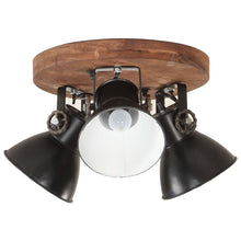 Plafondlamp industrieel 25 W E27 42x27 cm zwart Ronde plafondlamp 3 kappen 1 Zwart