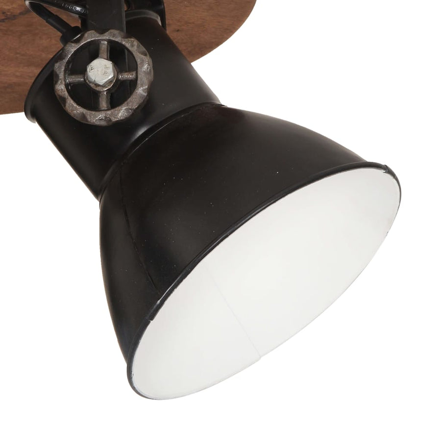 Plafondlamp industrieel 25 W E27 42x27 cm zwart Ronde plafondlamp 3 kappen 1 Zwart